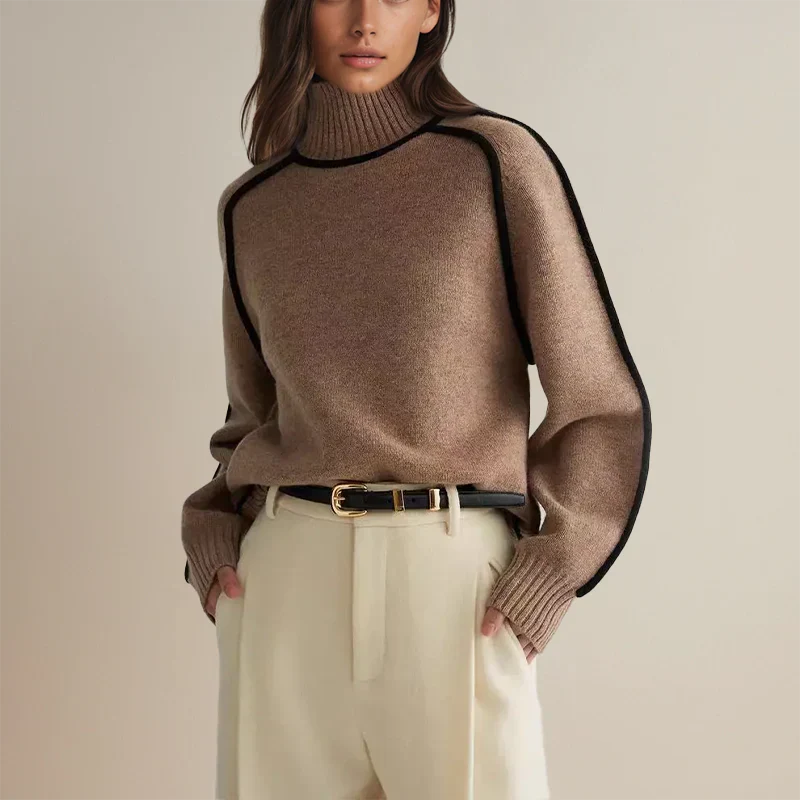 VELOUR® MAGLIONE CUCITURE A CONTRASTO VELOUR MILANO